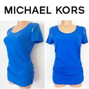 Michael Kors Blue T-Shirt Top Women's Size Small N